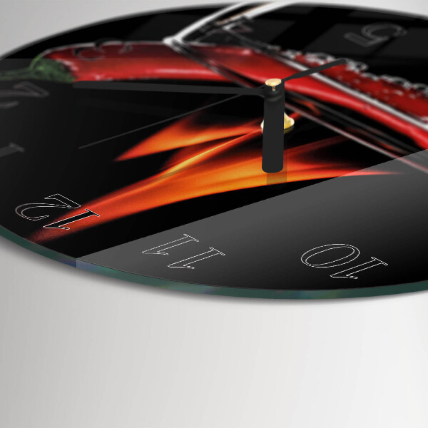 Orologio rotondo Fuoco di peperoncino
