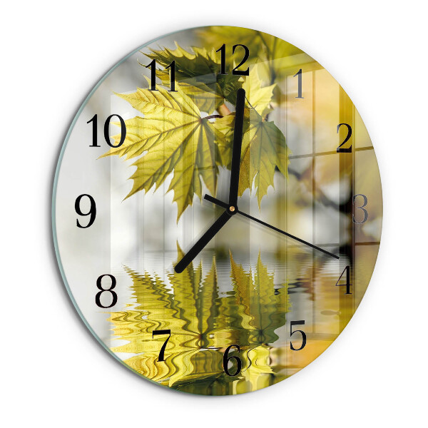 Orologio rotondo Foglia d'acero