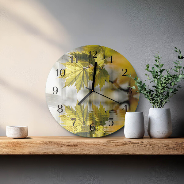 Orologio rotondo Foglia d'acero