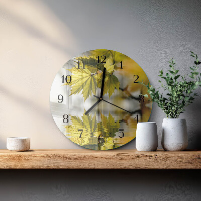 Orologio rotondo Foglia d'acero