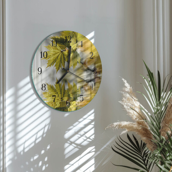 Orologio rotondo Foglia d'acero