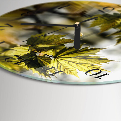 Orologio rotondo Foglia d'acero