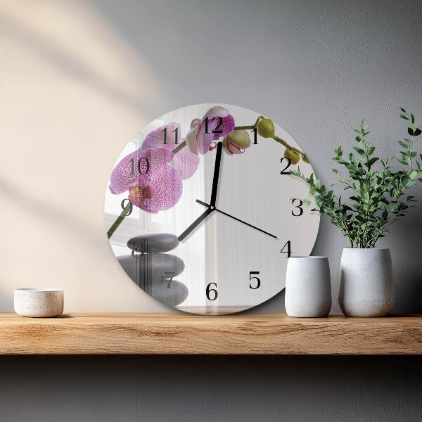 Orologio rotondo Orchidea