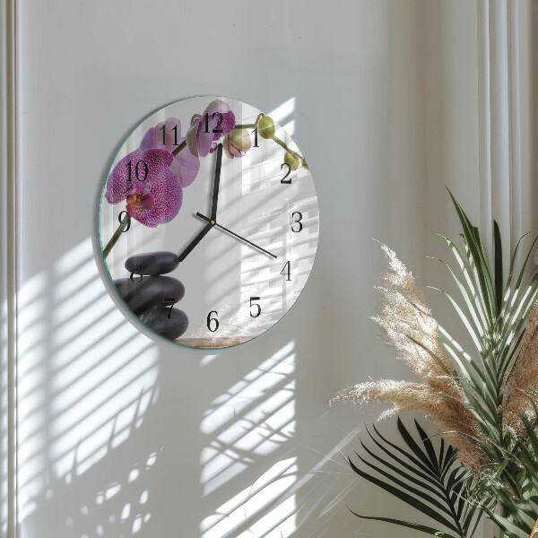 Orologio rotondo Orchidea