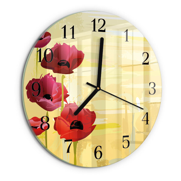 Orologio rotondo Papaveri