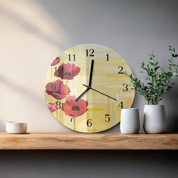 Orologio rotondo Papaveri