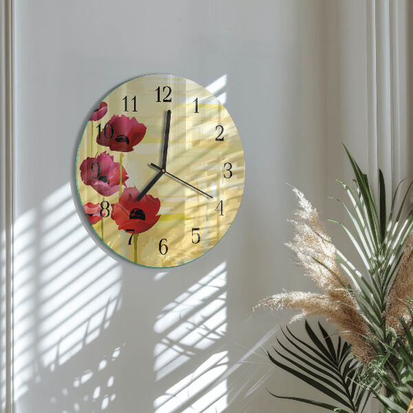 Orologio rotondo Papaveri
