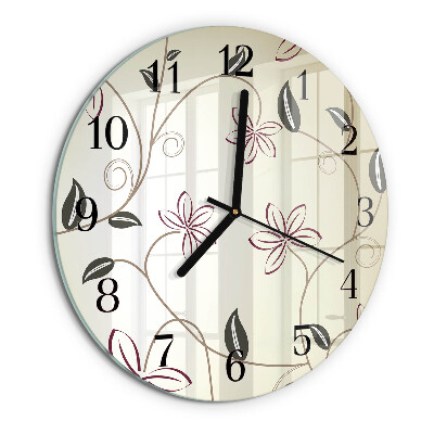 Orologio rotondo Arte floreale