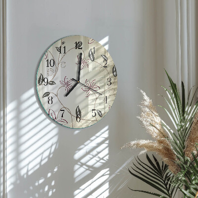 Orologio rotondo Arte floreale