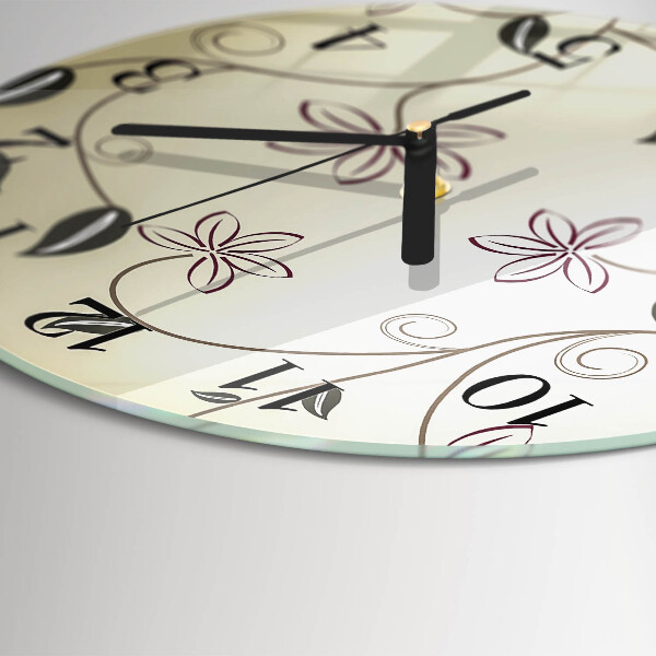 Orologio rotondo Arte floreale