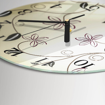 Orologio rotondo Arte floreale