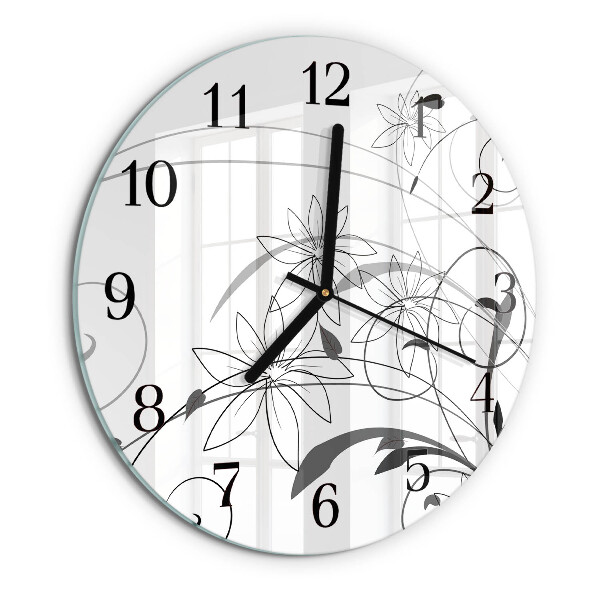 Orologio rotondo Arte floreale