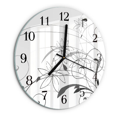 Orologio rotondo Arte floreale