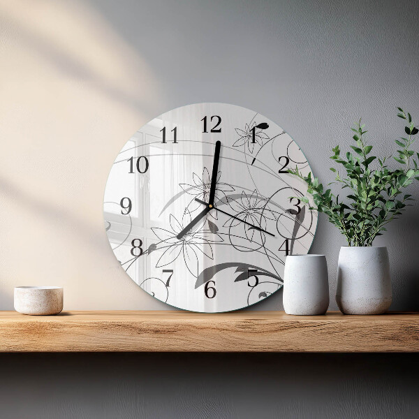 Orologio rotondo Arte floreale