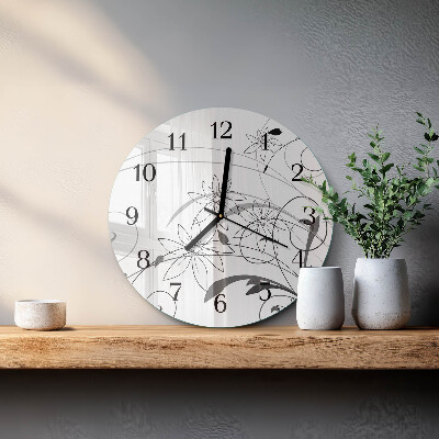 Orologio rotondo Arte floreale