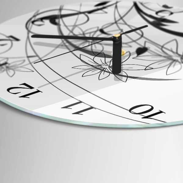 Orologio rotondo Arte floreale