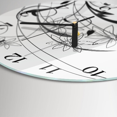 Orologio rotondo Arte floreale