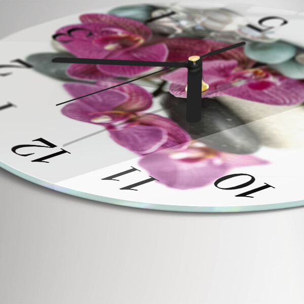 Orologio rotondo Orchidee