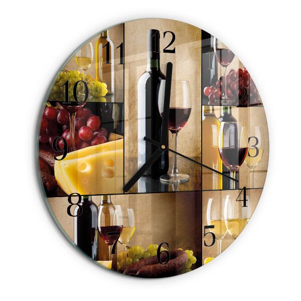 Orologio rotondo Bottiglia di vino