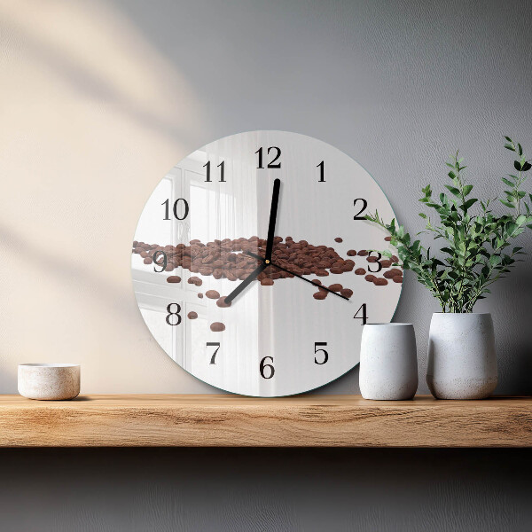 Orologio rotondo chicchi di caffè