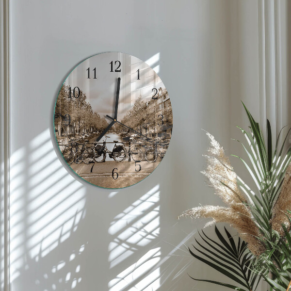 Orologio rotondo Amsterdam Seppia