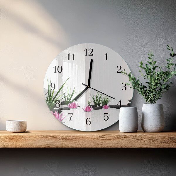 Orologio rotondo Fiore di loto