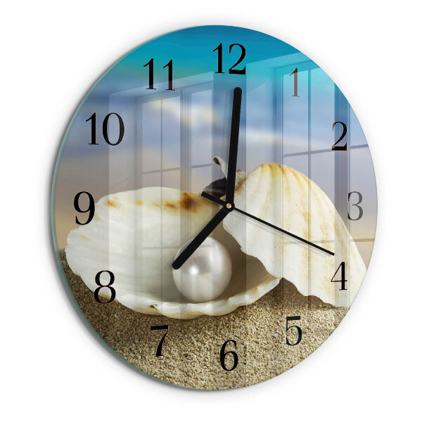 Orologio rotondo Perla di conchiglia