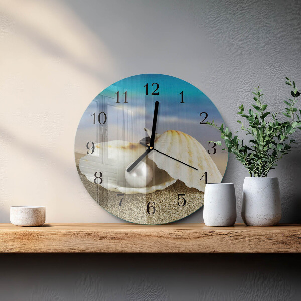 Orologio rotondo Perla di conchiglia