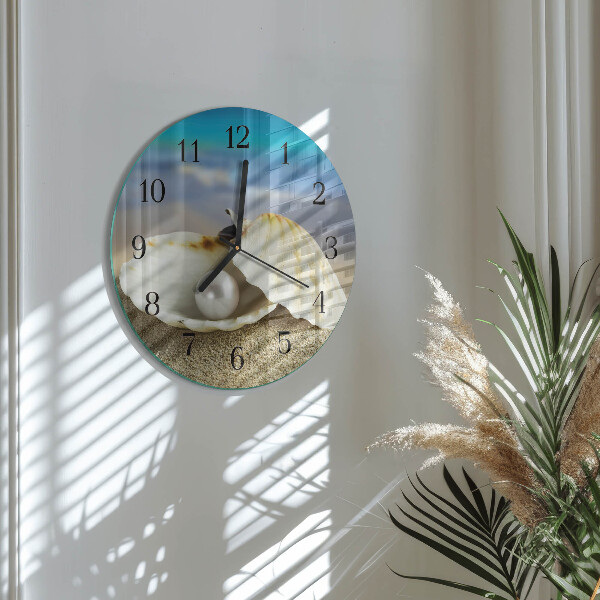 Orologio rotondo Perla di conchiglia
