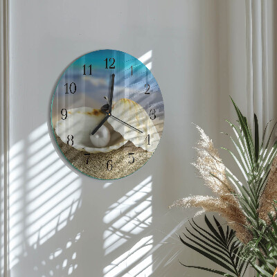Orologio rotondo Perla di conchiglia