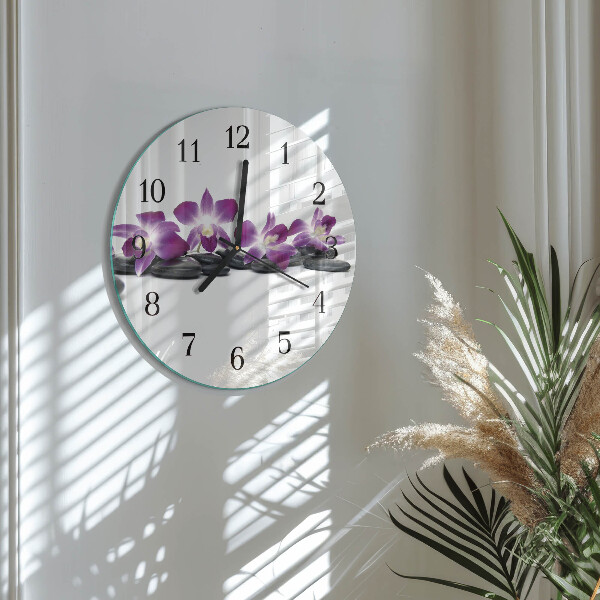 Orologio rotondo Orchidea