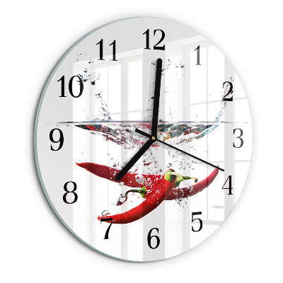 Orologio rotondo peperoncini