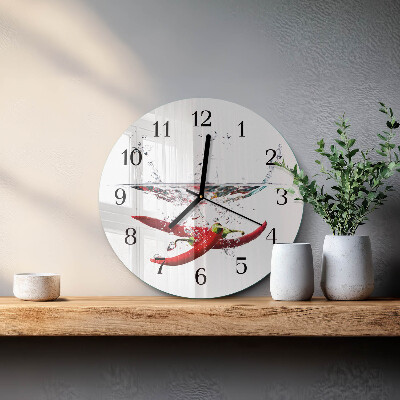 Orologio rotondo peperoncini