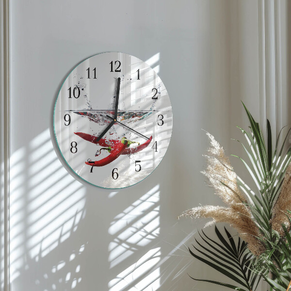 Orologio rotondo peperoncini