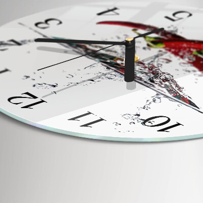 Orologio rotondo peperoncini