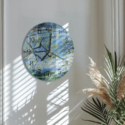 Orologio rotondo Alberi Acqua
