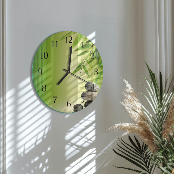 Orologio rotondo Pietre di bambù