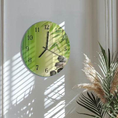 Orologio rotondo Pietre di bambù