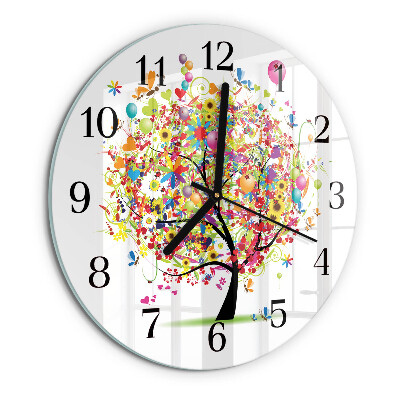 Orologio rotondo Albero colorato