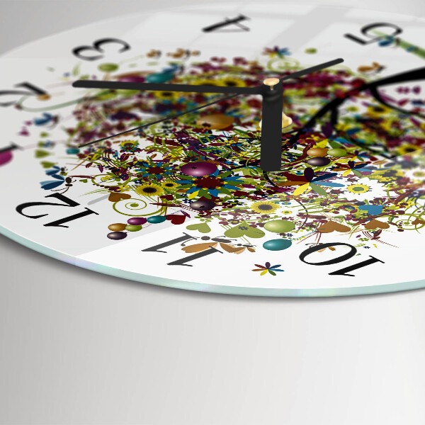 Orologio rotondo Albero colorato