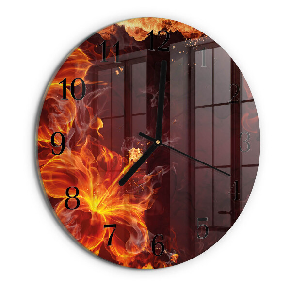 Orologio rotondo Fiori di fuoco