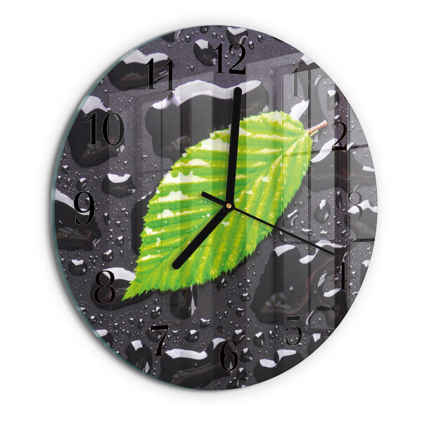Orologio rotondo Foglio