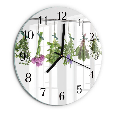 Orologio rotondo erbe