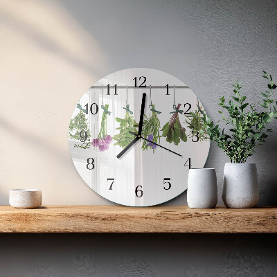 Orologio rotondo erbe