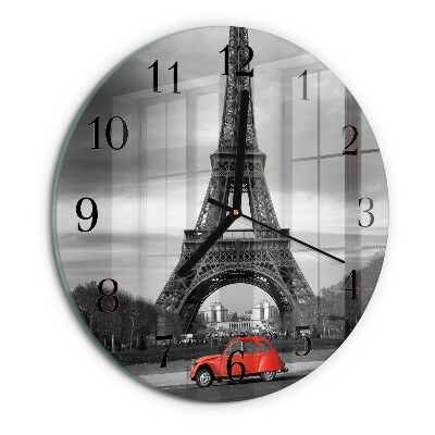 Orologio rotondo Auto della Torre Eiffel