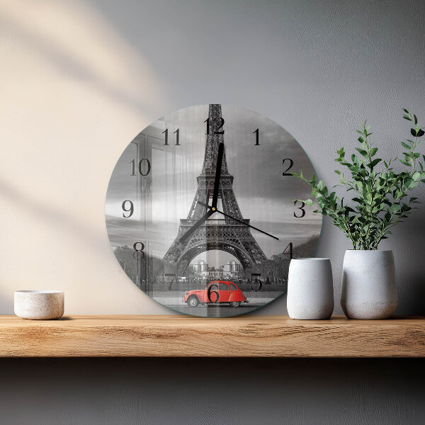 Orologio rotondo Auto della Torre Eiffel