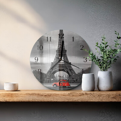 Orologio rotondo Auto della Torre Eiffel