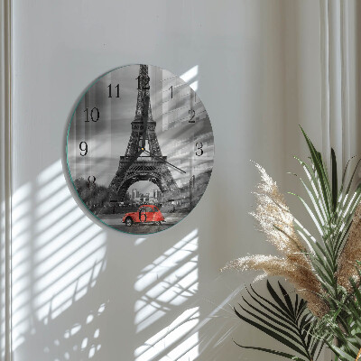 Orologio rotondo Auto della Torre Eiffel