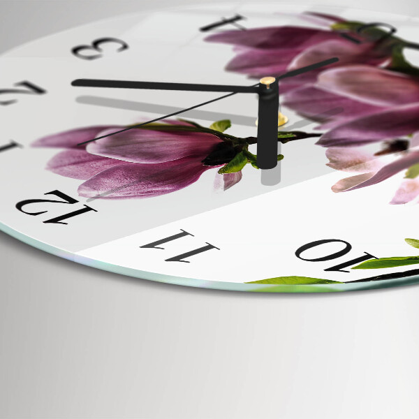 Orologio rotondo Fiore di magnolia