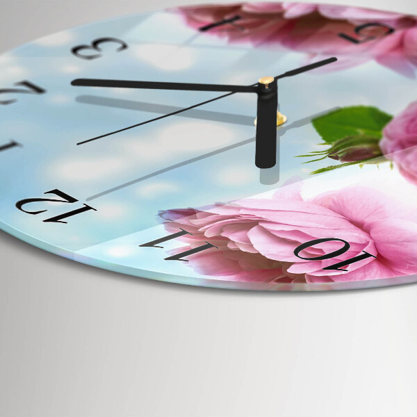 Orologio rotondo Peonie